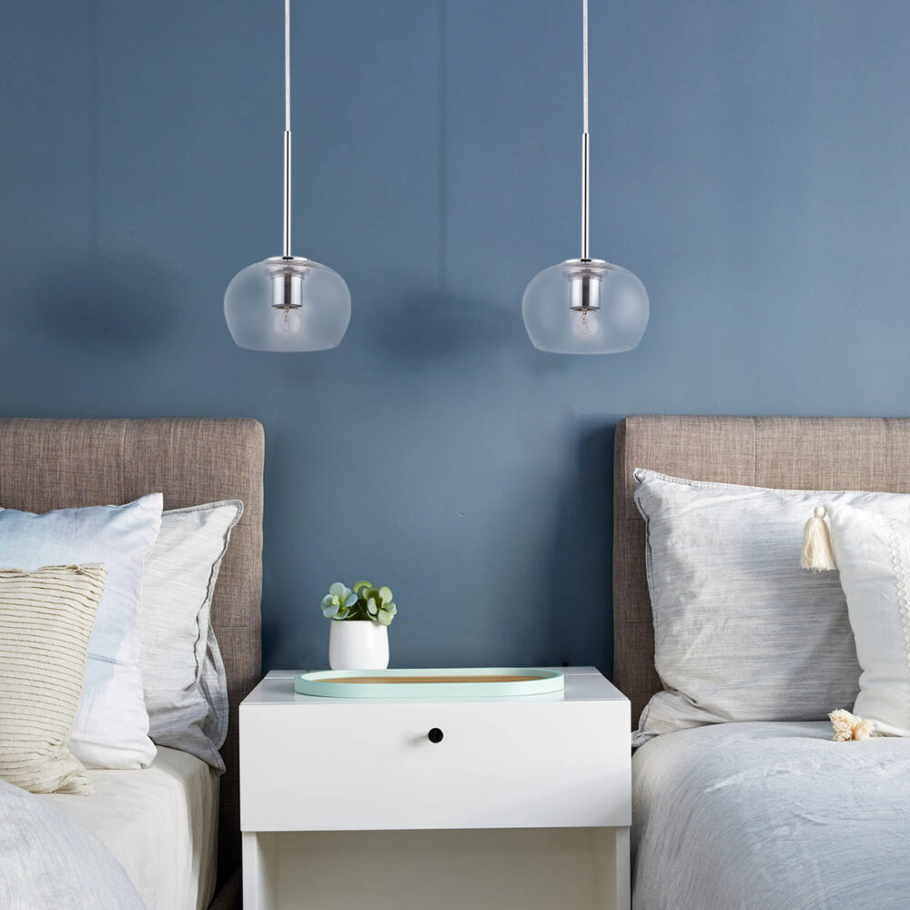 Wavy-Glass Globe Pendant Light-HOPDO03 - Image 6