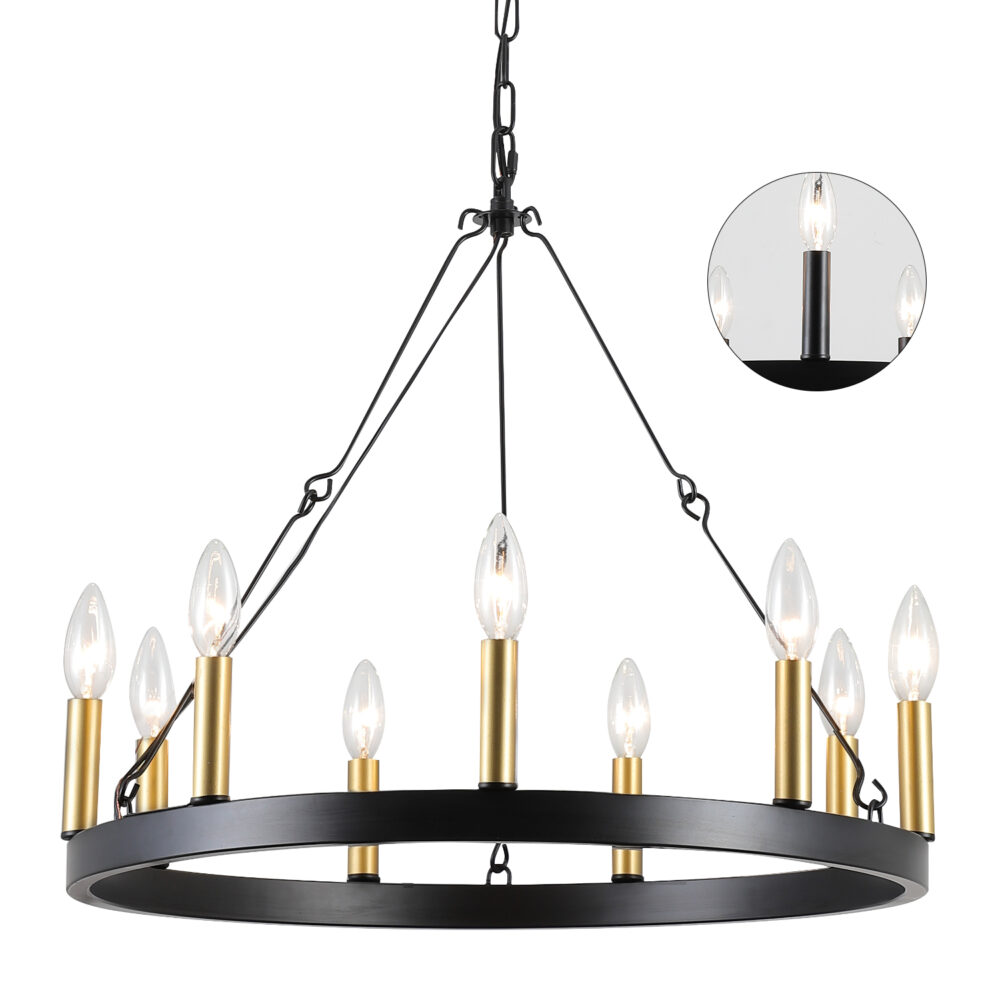 Vaughn-6-Light Pendant Light-HQPDOT03BL