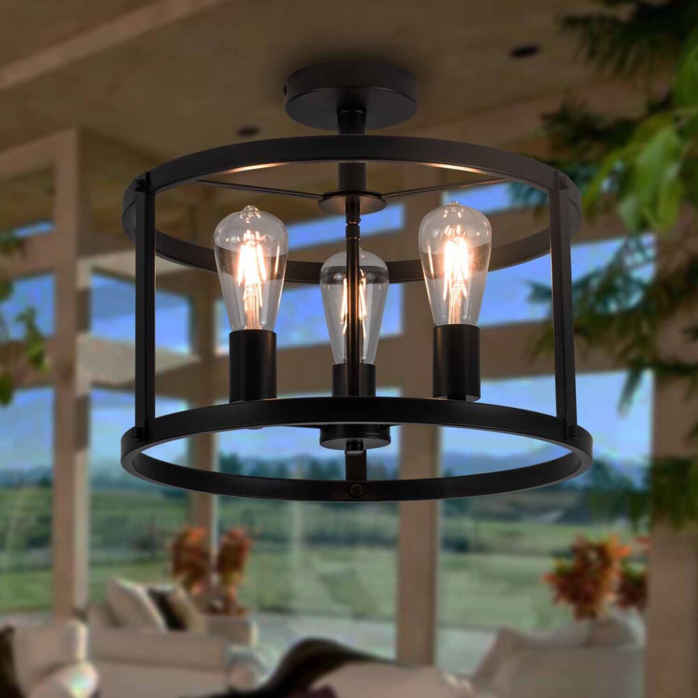 Morgan-3-Light Pendant Light-HQPDOT10BL - Image 3