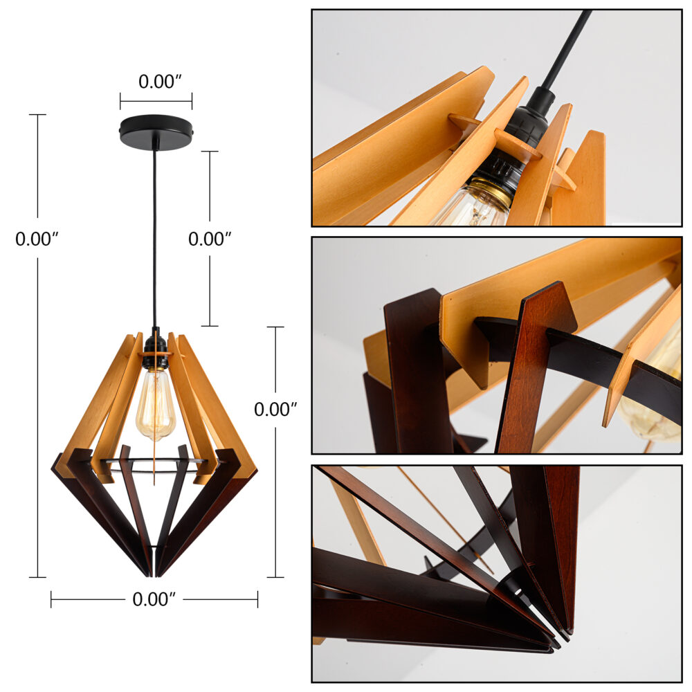 Sharpen-wooden pendant light-HQPD40WD - Image 2